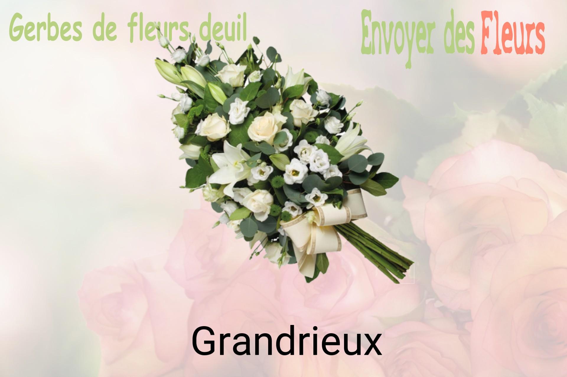 Gerbe de fleurs de deuil livrée à Grandrieux